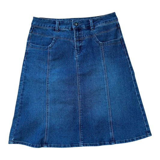 Jessica Jeansrock Damen Gr 36 Blau Denim Stretch Knielang Klassisch Modern