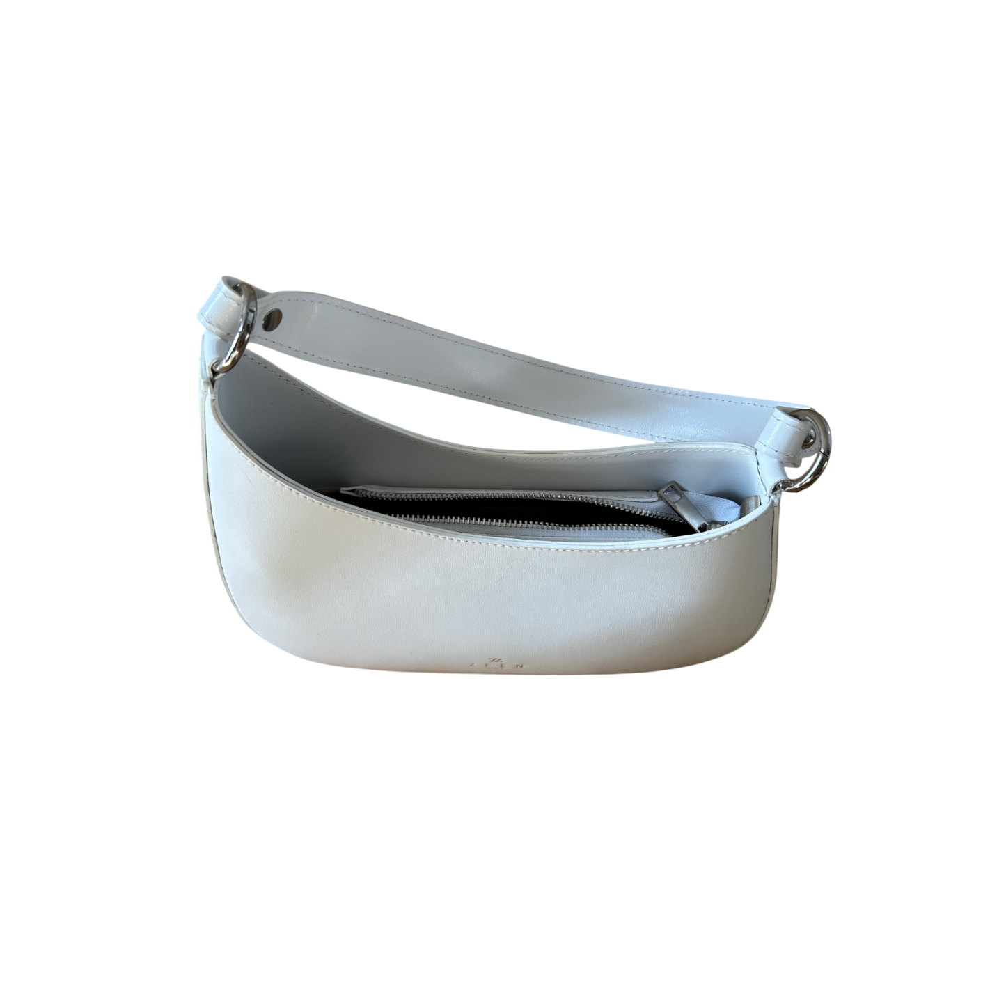 Zeen Italy Echtleder Schultertasche Weiss Handtasche Hobo Bag neu modern Damen