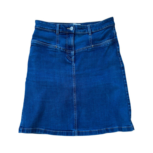 TCM Jeansrock Damen Gr 40 Blau Denim Stretch Midi Klassisch Modern