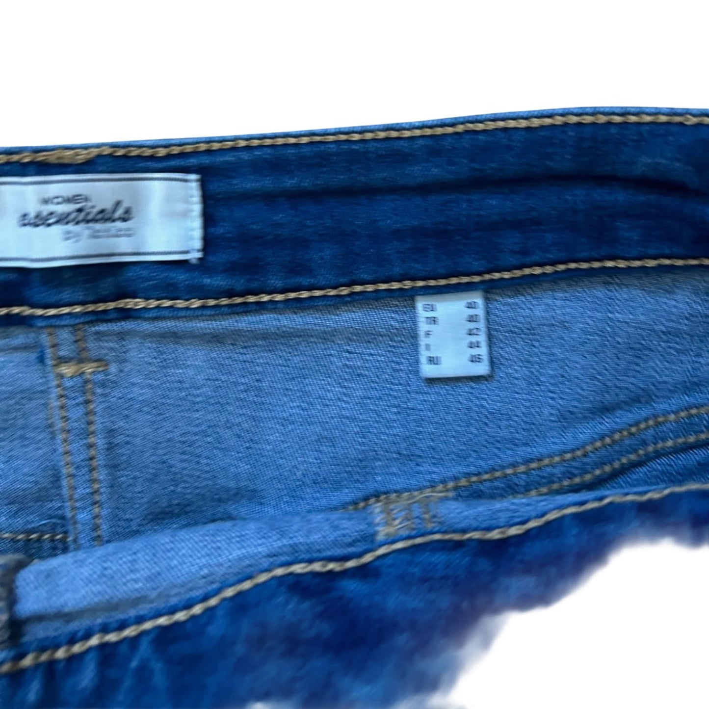TCM Jeansrock Damen Gr 40 Blau Denim Stretch Midi Klassisch Modern