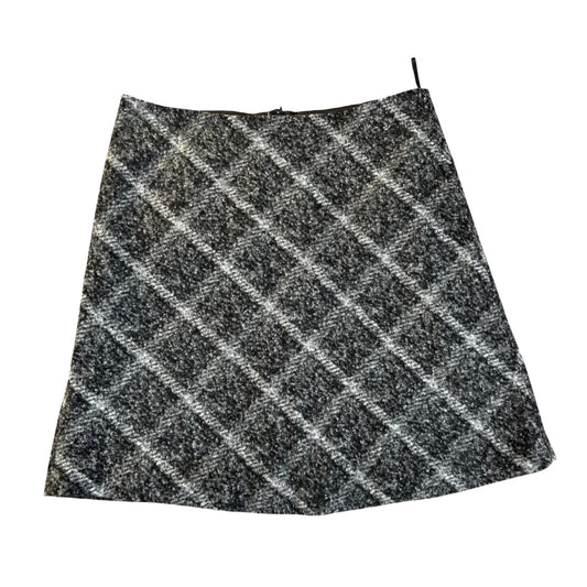 More and More Damen Rock Grau Kariert Gr 42 Wolle Winter Warm Elegant Trend Top