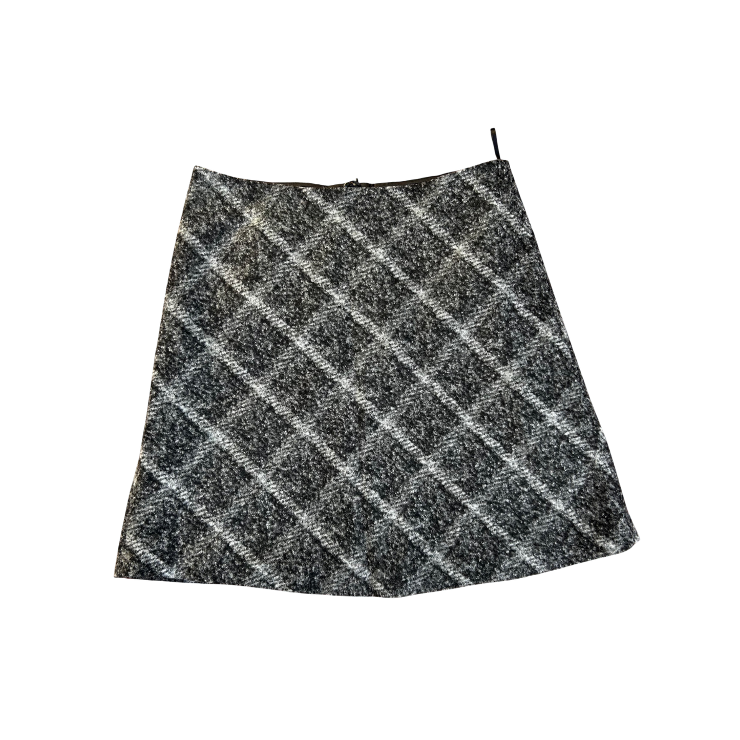 More and More Damen Rock Grau Kariert Gr 42 Wolle Winter Warm Elegant Trend Top