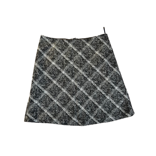 More and More Damen Rock Grau Kariert Gr 42 Wolle Winter Warm Elegant Trend Top