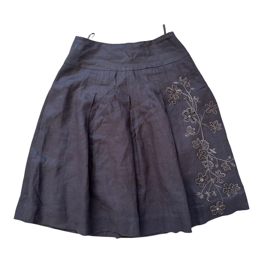 Jake's Rock Damen Gr 38 Braun Leinen Stickerei Elegant Sommer A Linie