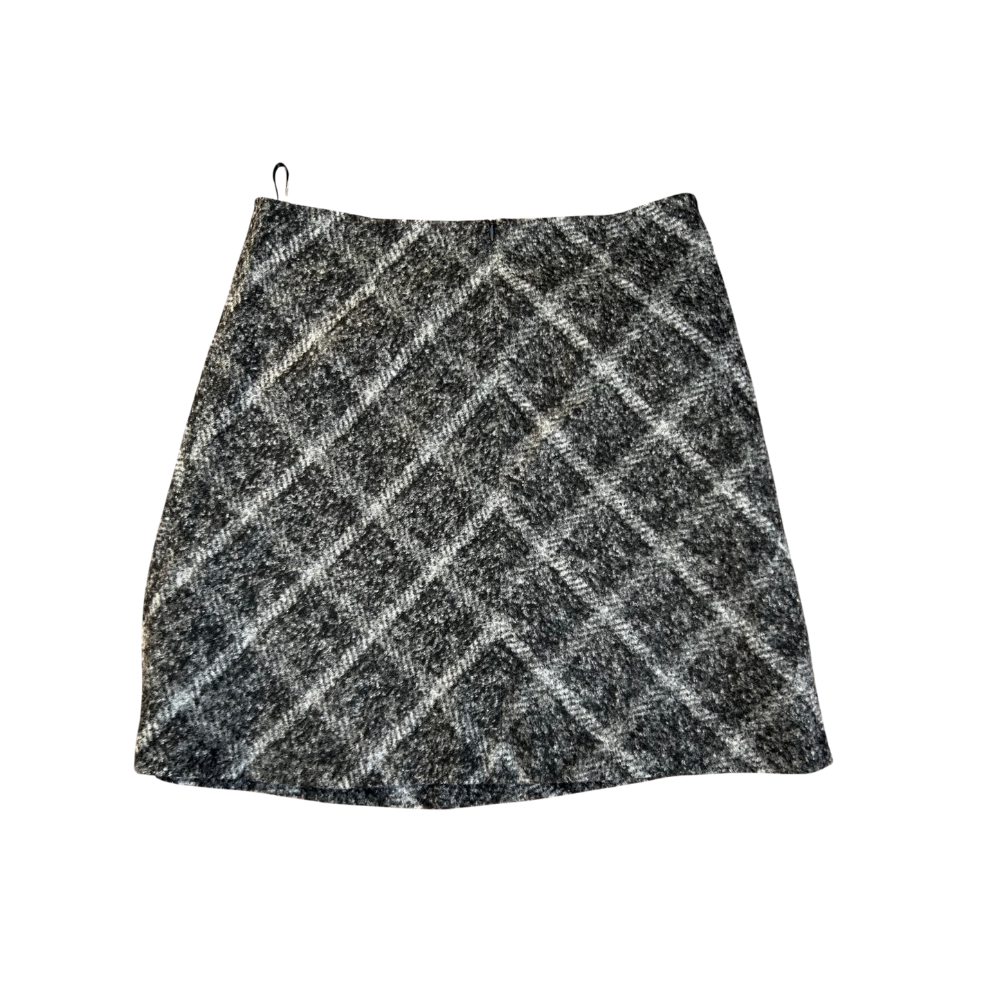 More and More Damen Rock Grau Kariert Gr 42 Wolle Winter Warm Elegant Trend Top