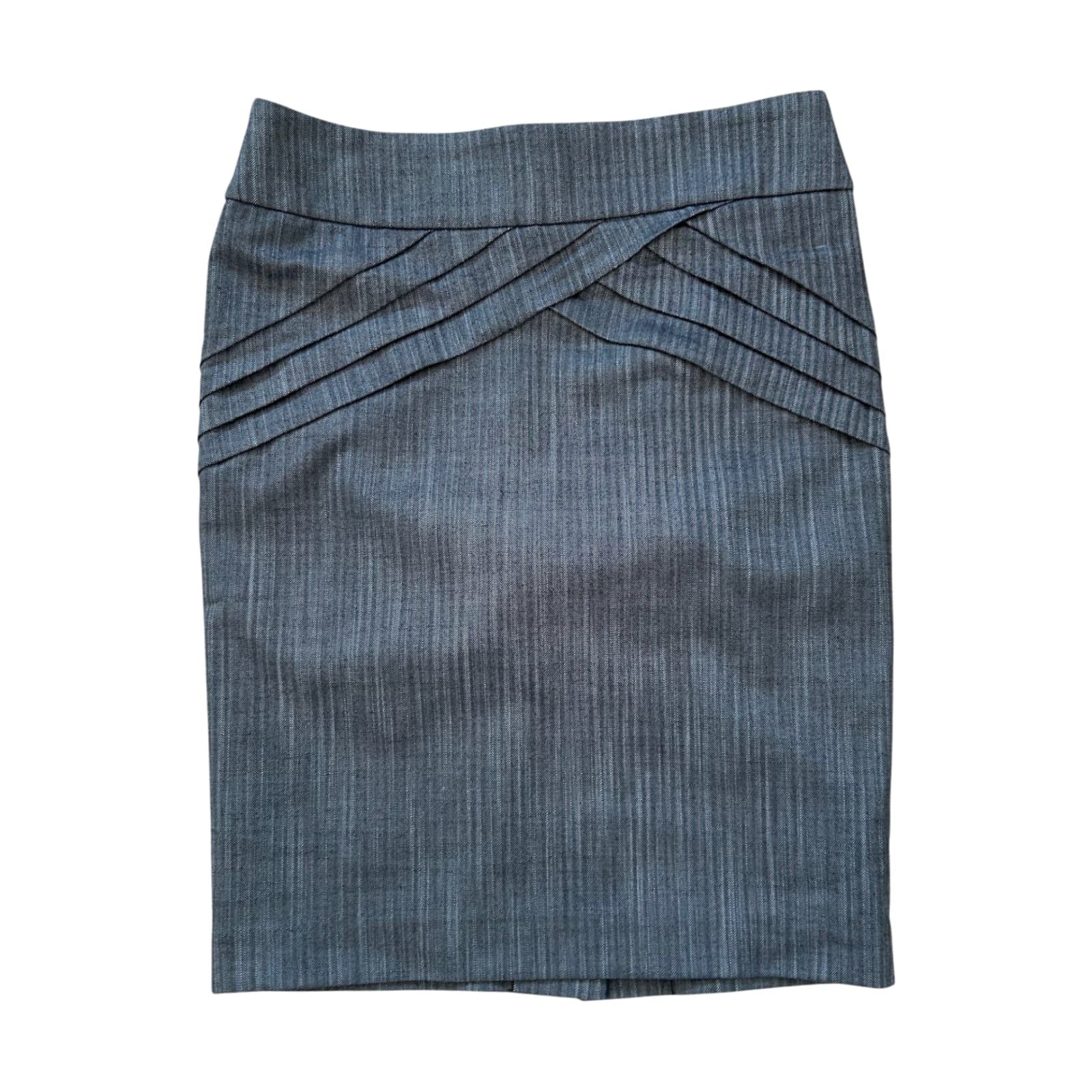 Bebe Rock Damen Gr S Braun Meliert Elegant Business Muster Schlitz