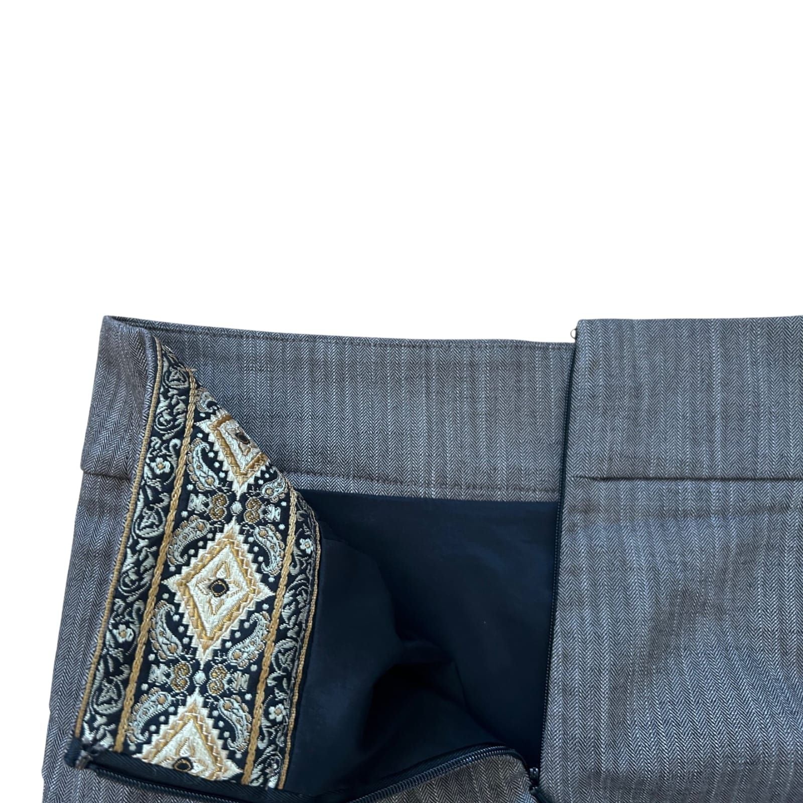Bebe Rock Damen Gr S Braun Meliert Elegant Business Muster Schlitz