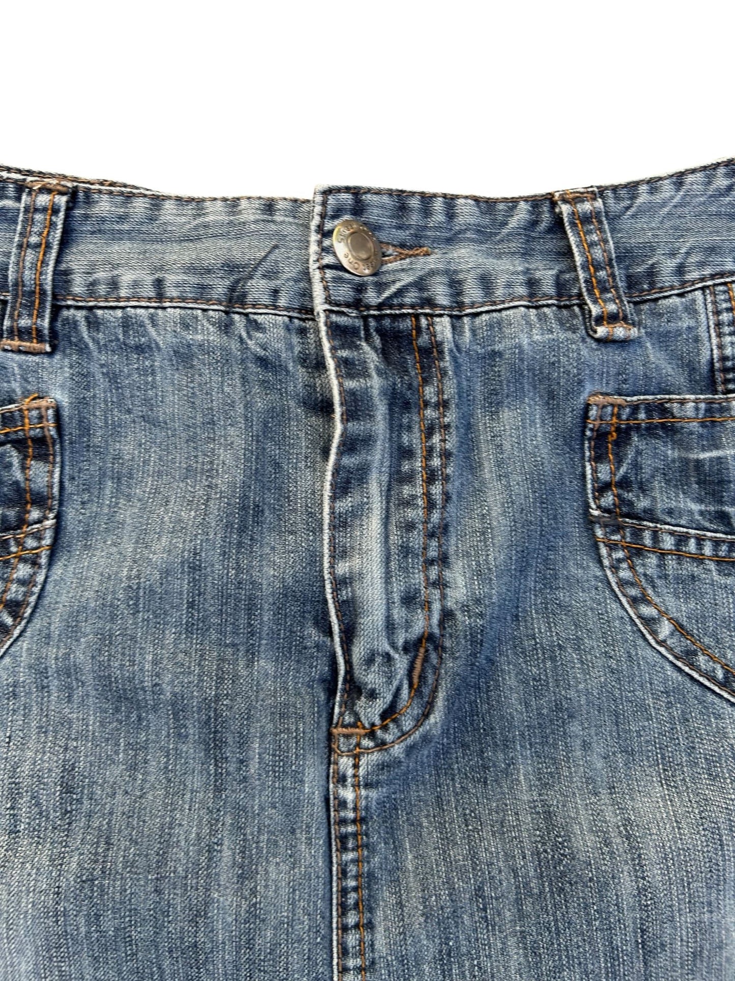 Street One Jeansrock Damen Gr 38 Blau Denim Baumwolle Freizeit Taschen A Linie