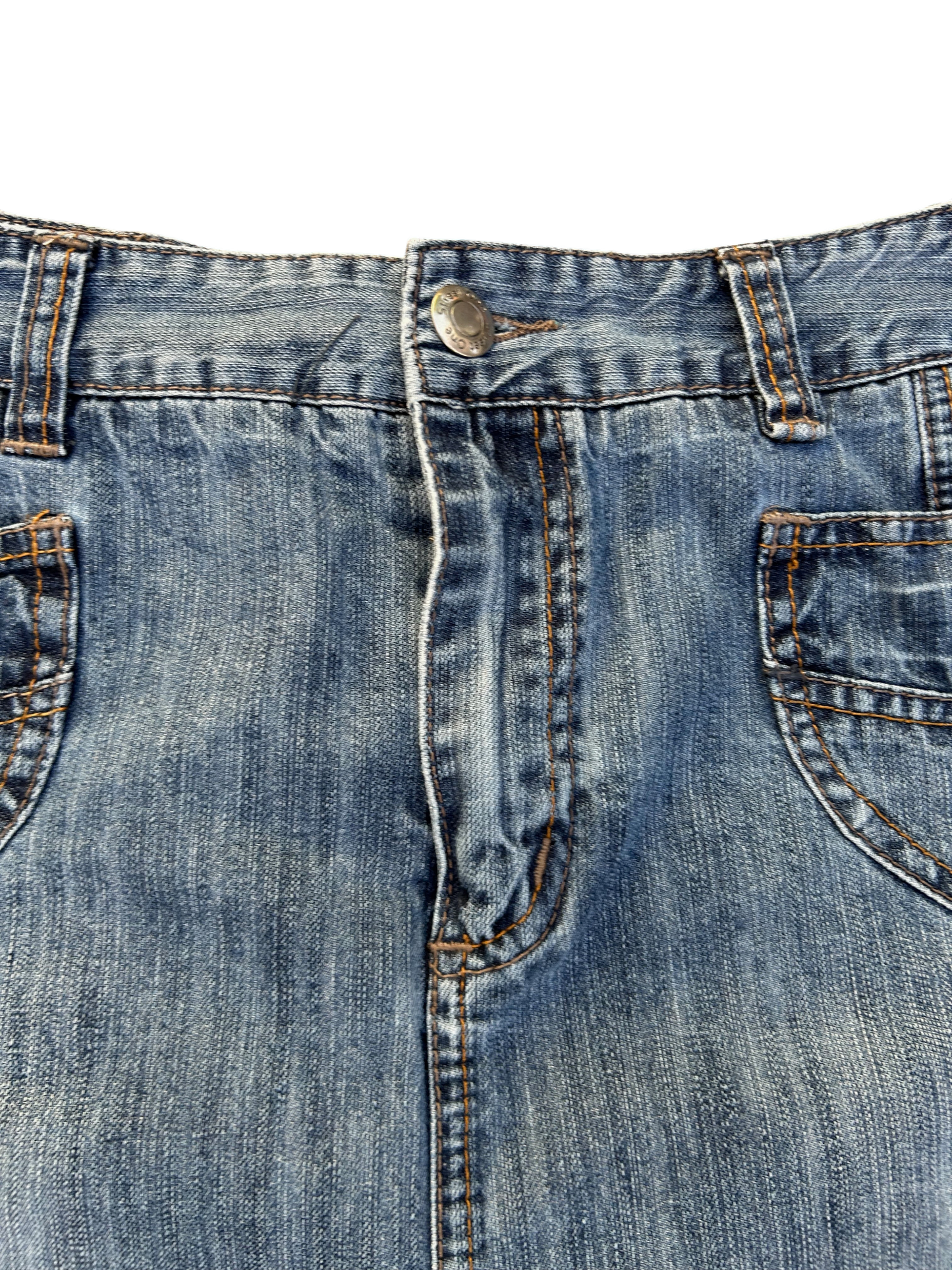 Street One Jeansrock Damen Gr 38 Blau Denim Baumwolle Freizeit Taschen A Linie