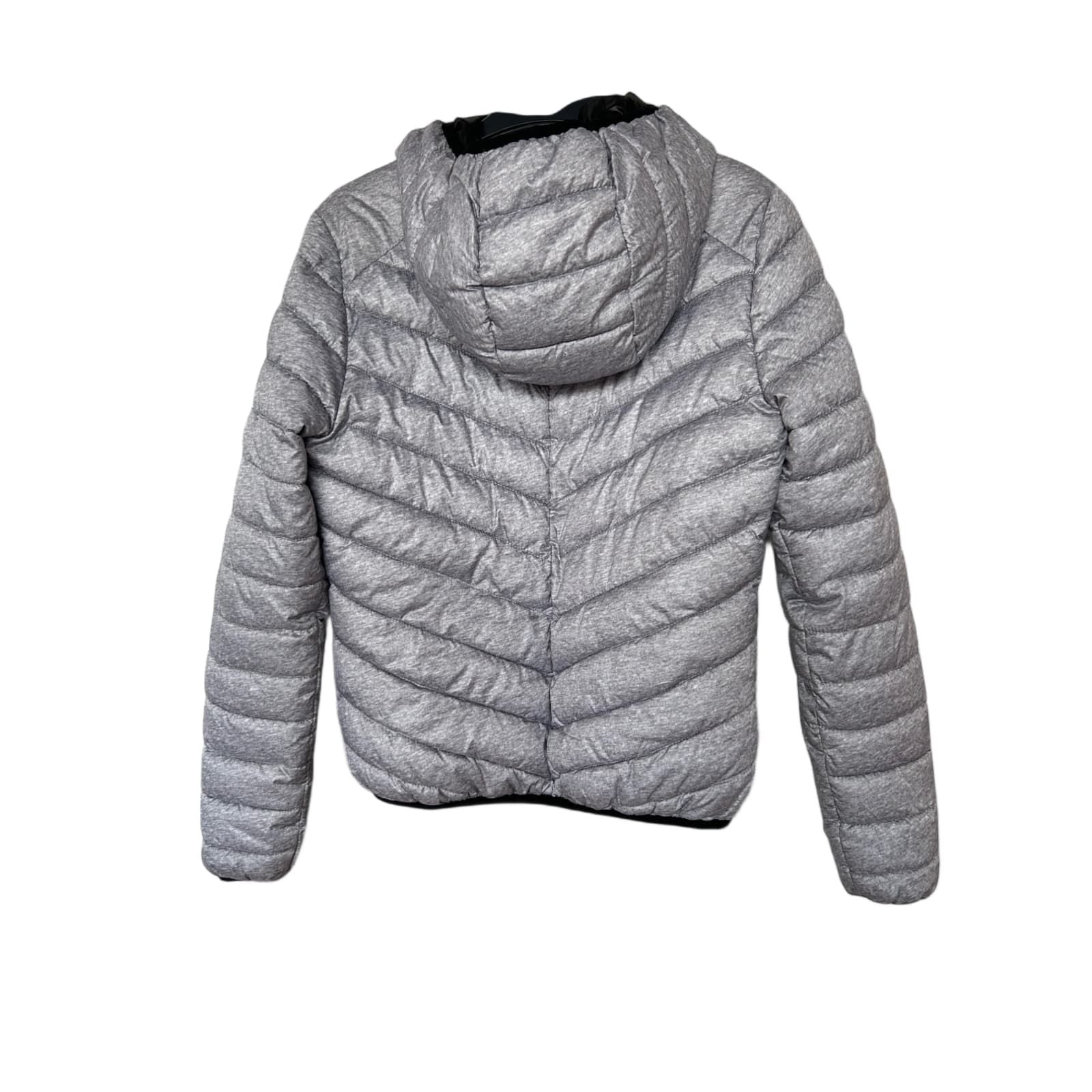 Fishbone Damen Jacke S Grau Leicht Steppjacke Kapuze Übergangsjacke Freizeit