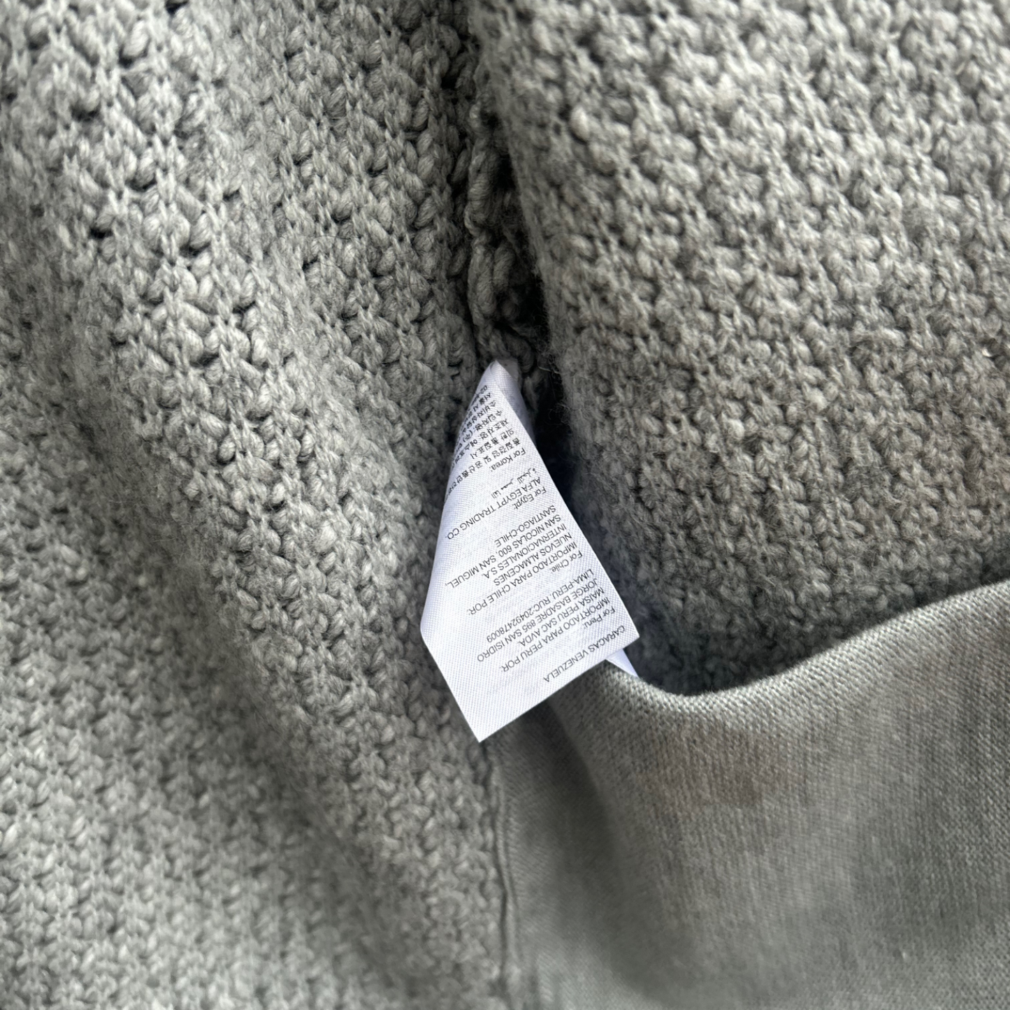edc Strickjacke Damen Gr S Grau Flauschig Zopfmuster Reißverschluss Wolle Alpaka