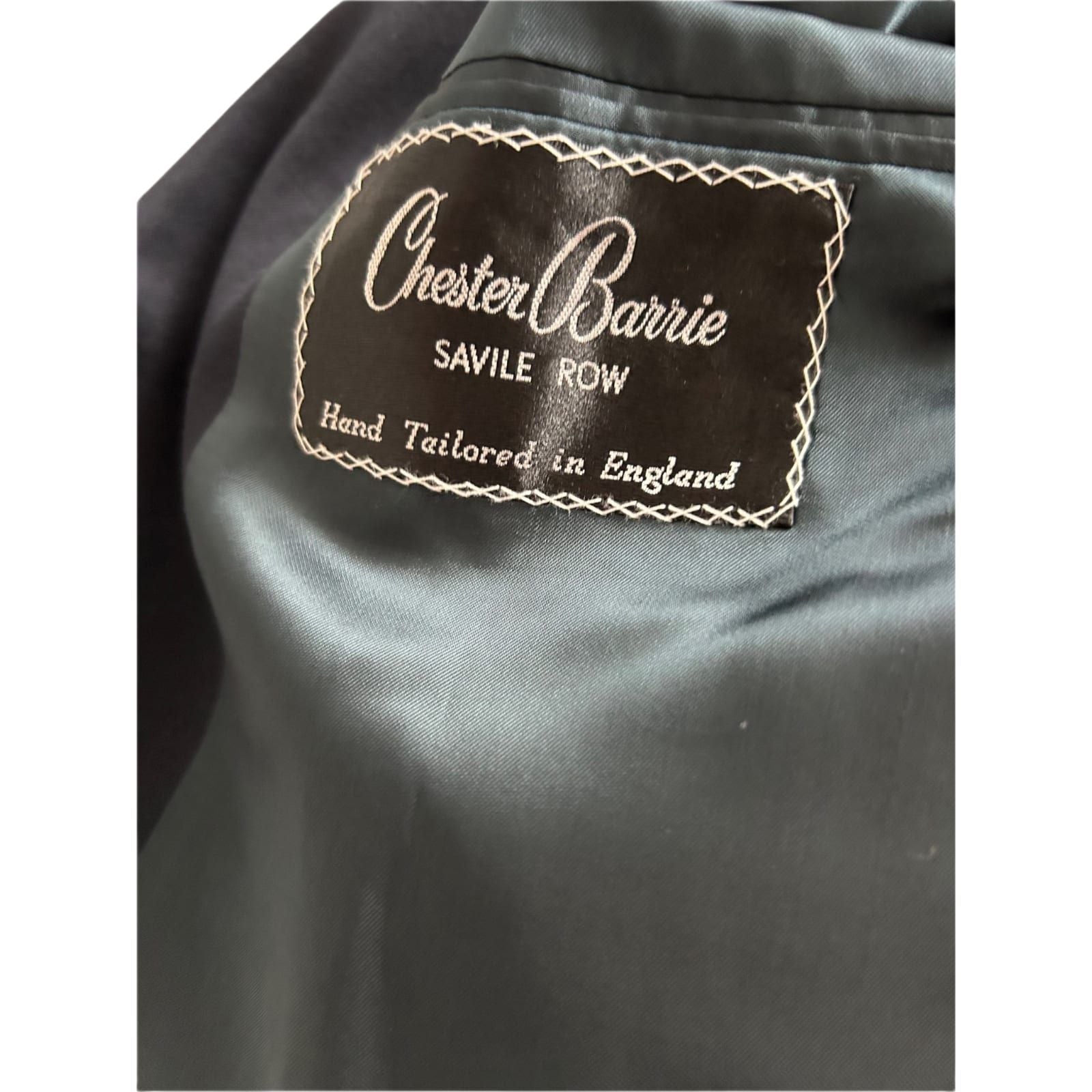 Chester Barrie Sakko Herren Gr 52 Dunkelblau Zweireiher Schurwolle Elegant