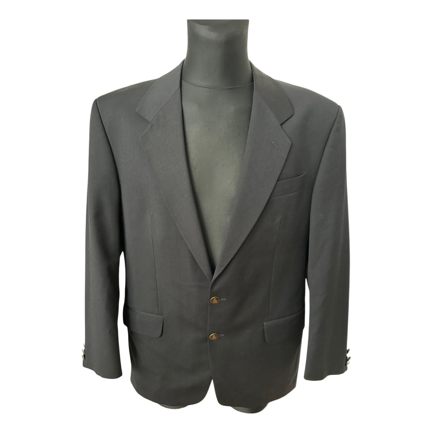 Herren Sakko Gr 50 Schwarz Elegant Klassisch Business Freizeit Wollmix Stil