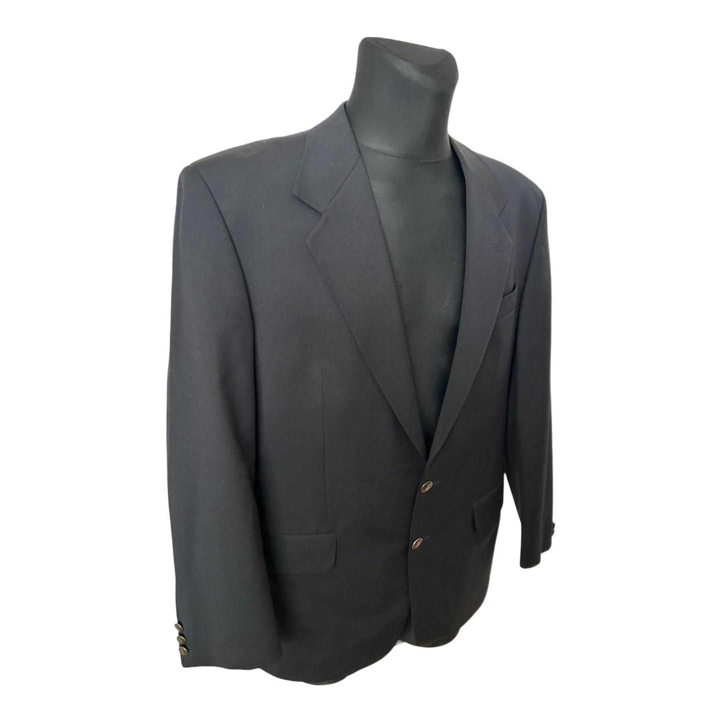 Herren Sakko Gr 50 Schwarz Elegant Klassisch Business Freizeit Wollmix Stil