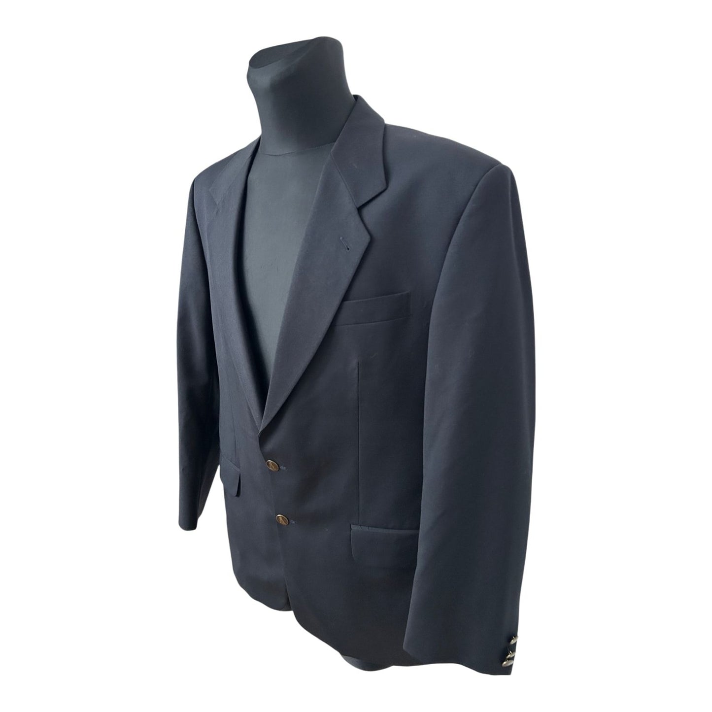 Herren Sakko Gr 50 Schwarz Elegant Klassisch Business Freizeit Wollmix Stil