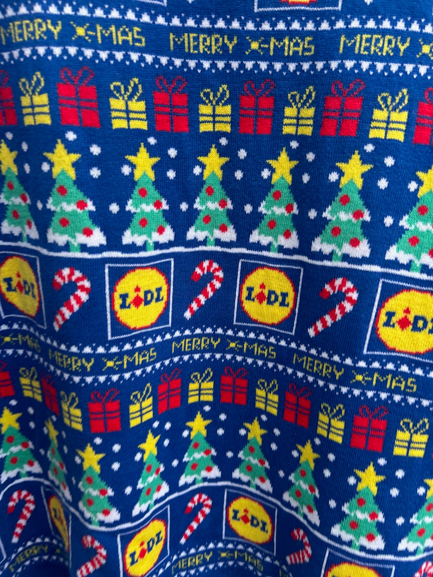 Lidl Weihnachtspullover Damen Gr M 38 Blau Xmas Sweater Lustig Ugly Christmas