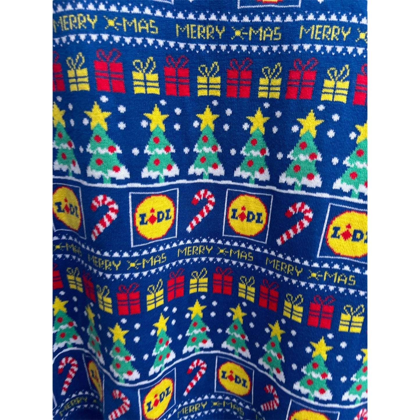 Lidl Weihnachtspullover Damen Gr M 38 Blau Xmas Sweater Lustig Ugly Christmas