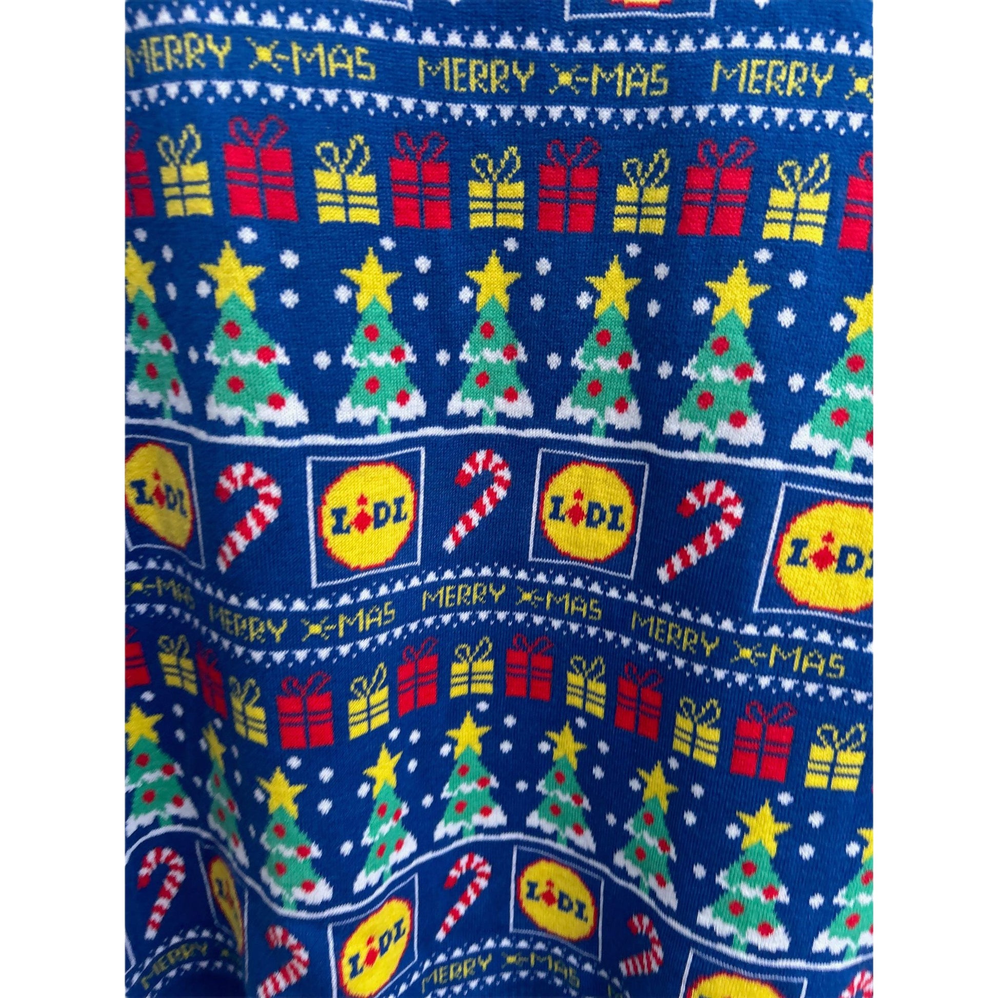 Lidl Weihnachtspullover Damen Gr M 38 Blau Xmas Sweater Lustig Ugly Christmas