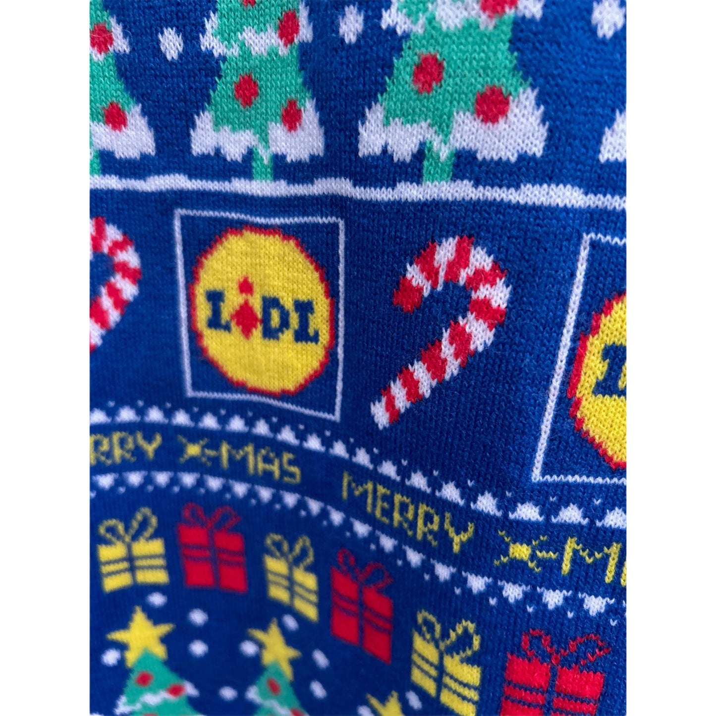 Lidl Weihnachtspullover Damen Gr M 38 Blau Xmas Sweater Lustig Ugly Christmas