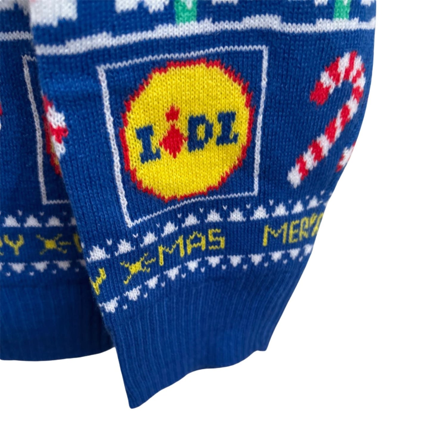 Lidl Weihnachtspullover Damen Gr M 38 Blau Xmas Sweater Lustig Ugly Christmas