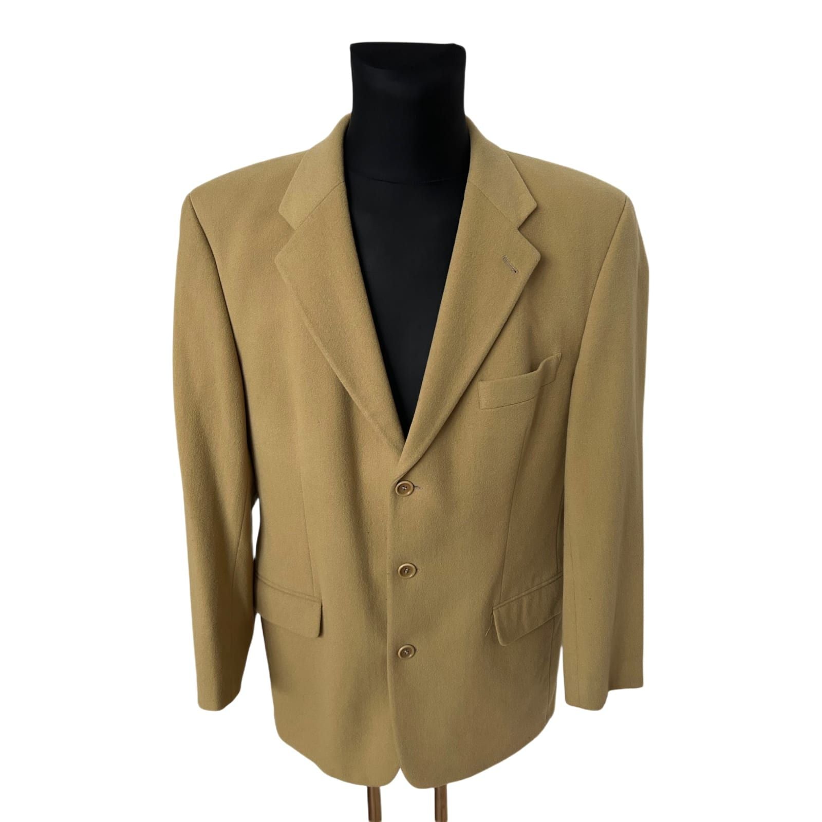 Boss Sakko Herren Gr 52 Gelb Wolle Cashmere Elegant Business Luxus Stil