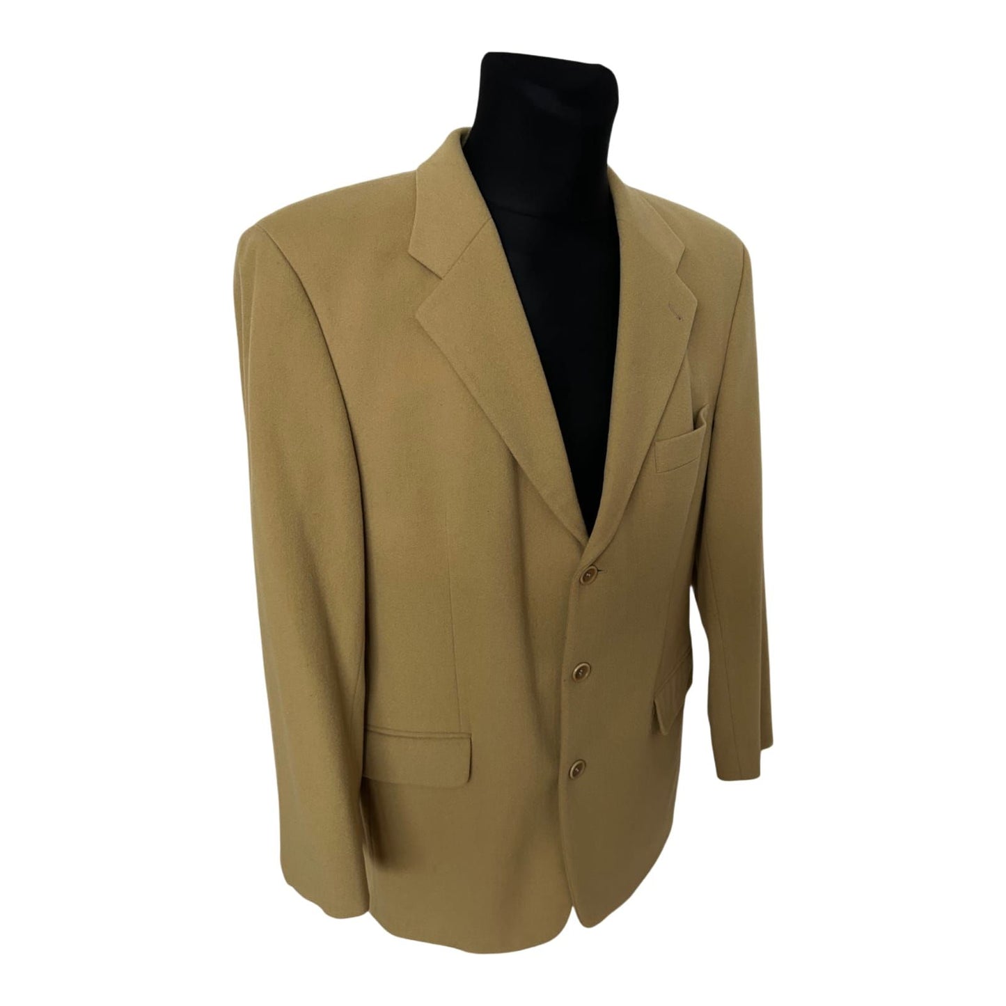 Boss Sakko Herren Gr 52 Gelb Wolle Cashmere Elegant Business Luxus Stil
