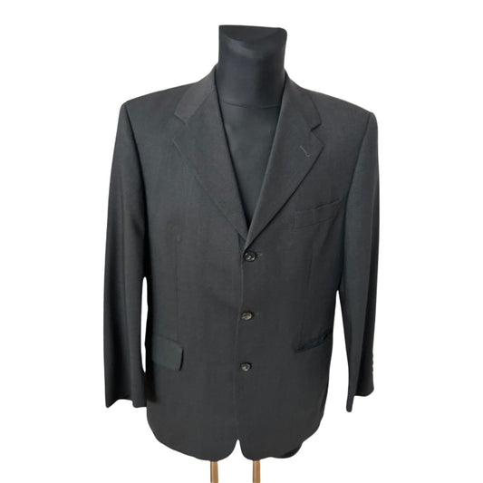 Roy Robson Sakko Herren Gr 50 Dunkelgrau Schurwolle Business Elegant