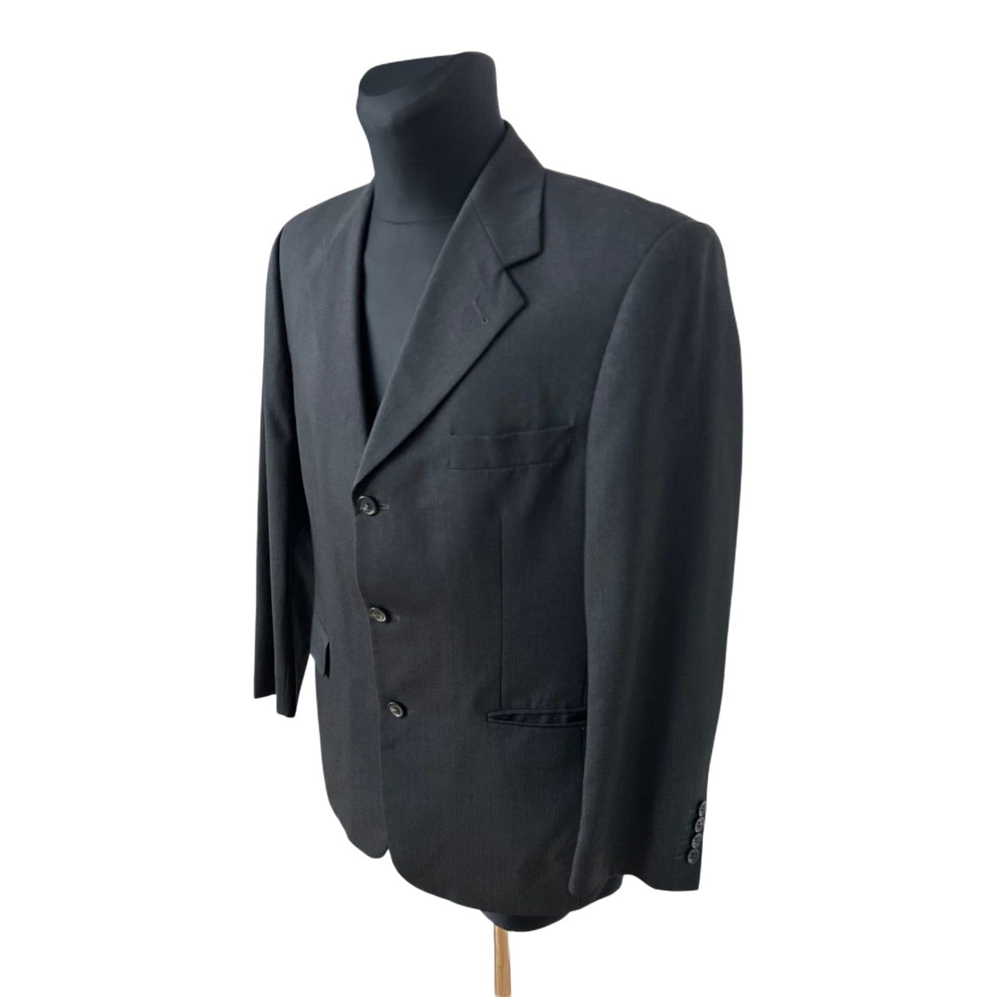 Roy Robson Sakko Herren Gr 50 Dunkelgrau Schurwolle Business Elegant