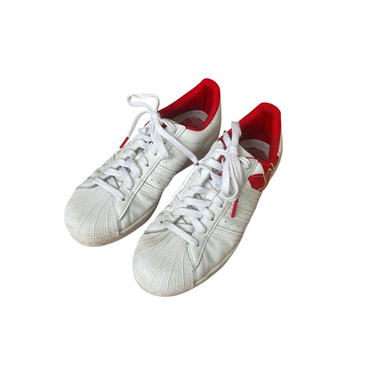 🔴 adidas Sneaker Herren Gr. 42 Weiß Rot – Gut erhalten 🕊️