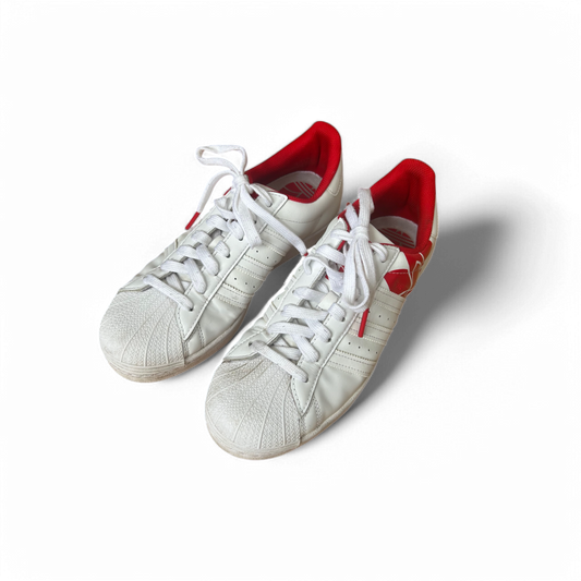 🔴 adidas Sneaker Herren Gr. 42 Weiß Rot – Gut erhalten 🕊️