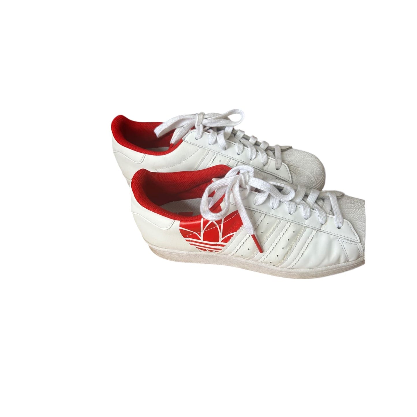 🔴 adidas Sneaker Herren Gr. 42 Weiß Rot – Gut erhalten 🕊️