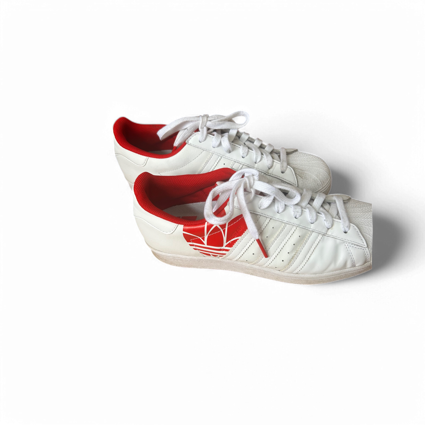 🔴 adidas Sneaker Herren Gr. 42 Weiß Rot – Gut erhalten 🕊️