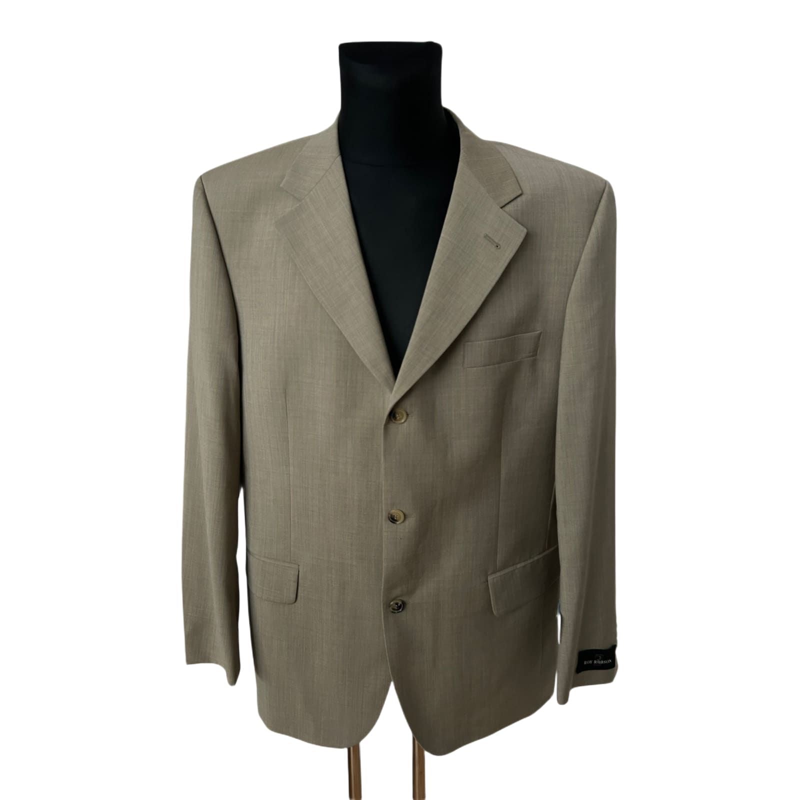 Roy Robson Sakko Herren Gr 54 Beige Schurwolle Zignone Business Elegant
