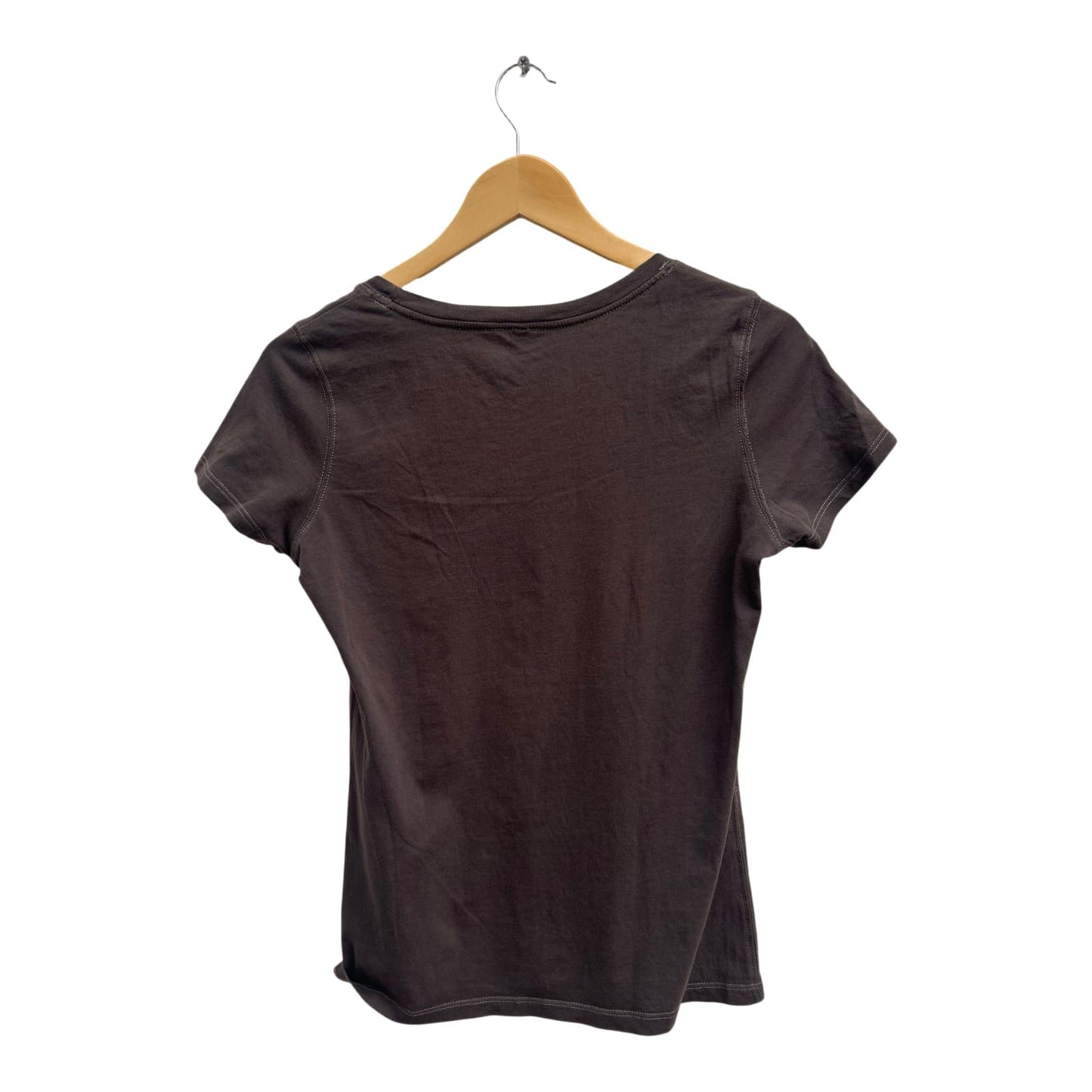 Esprit T Shirt Damen Gr S Braun Rundhals Baumwolle Kurzarm Blumenprint Casual