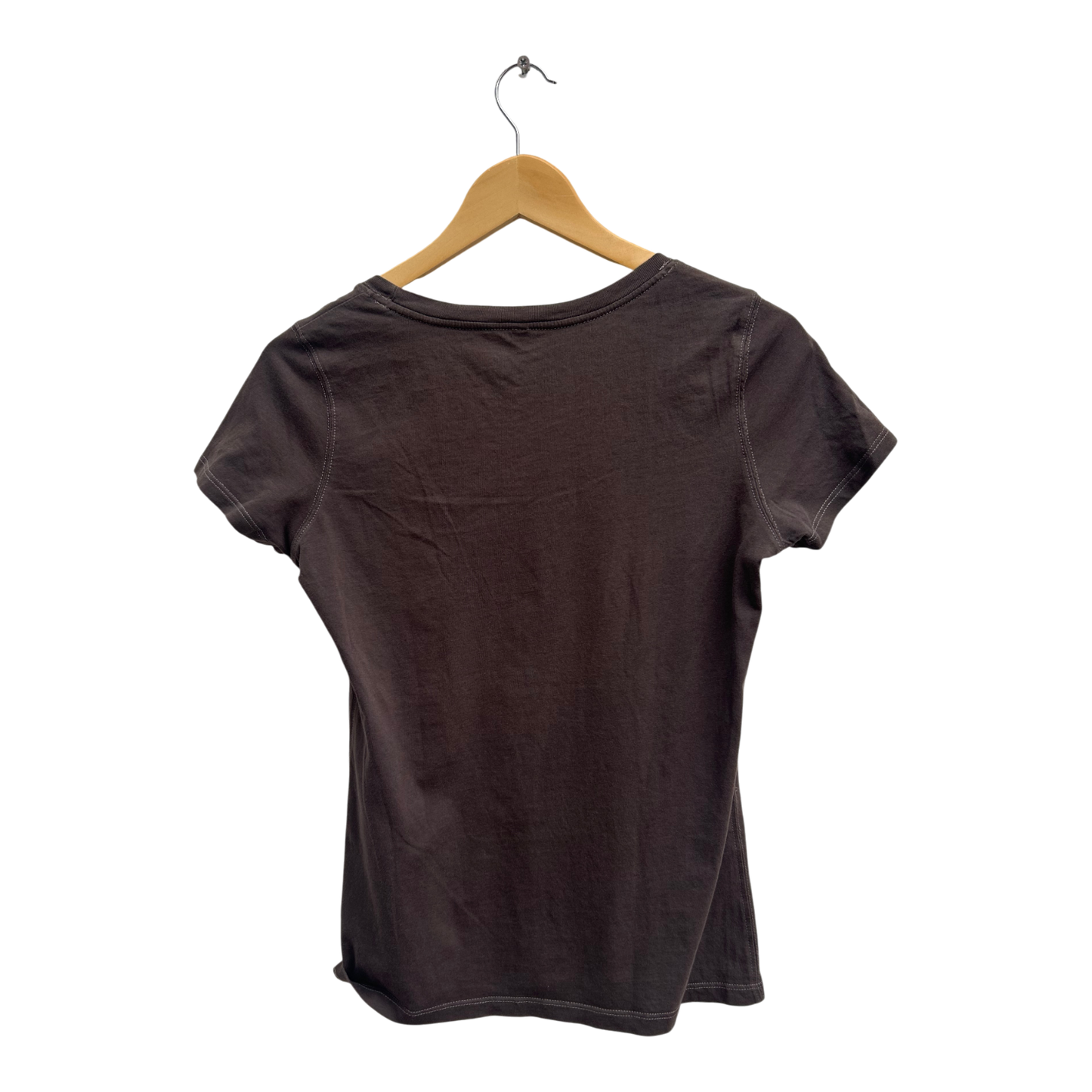 Esprit T Shirt Damen Gr S Braun Rundhals Baumwolle Kurzarm Blumenprint Casual