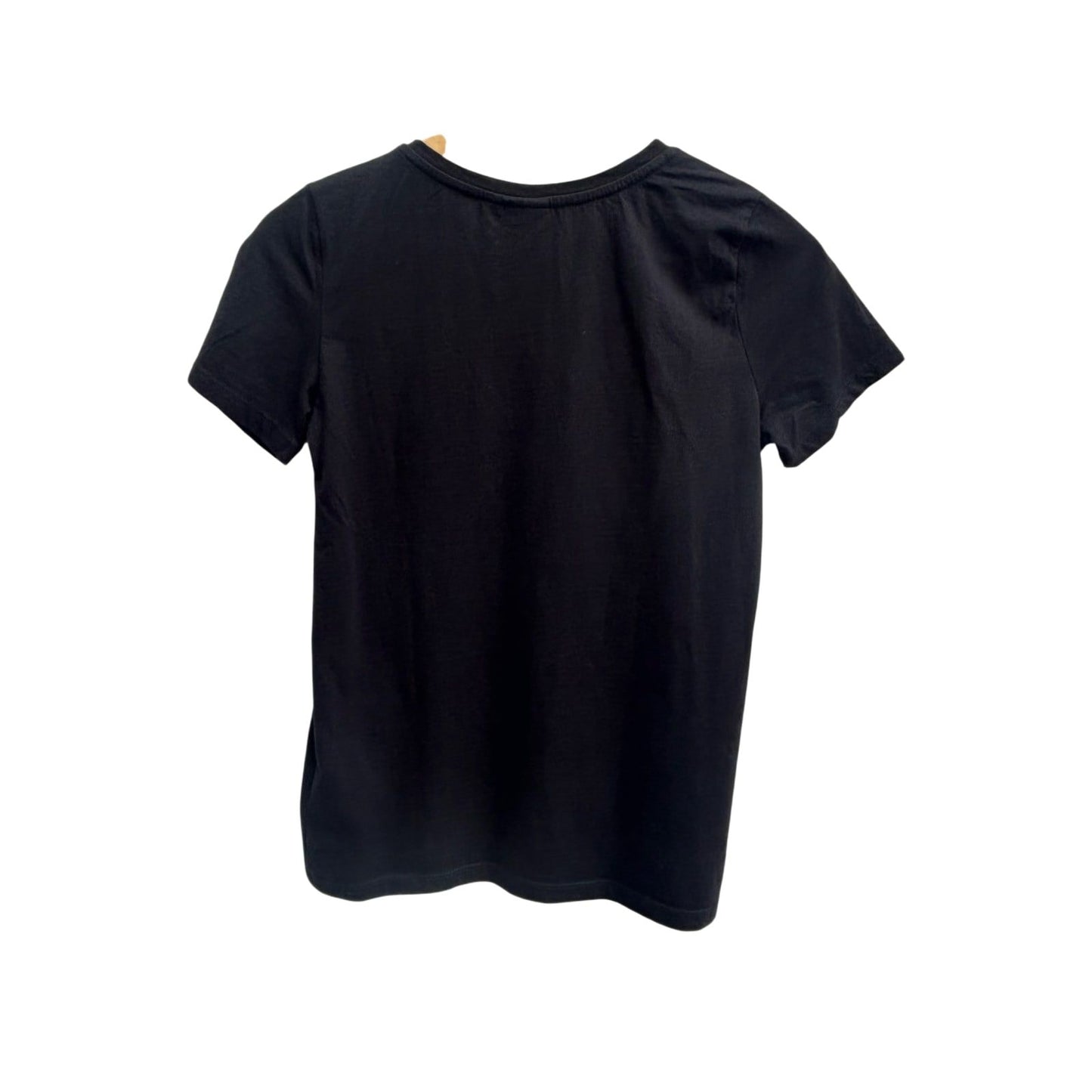 Disney Mickey Mouse Shirt Damen Gr S Schwarz Baumwolle Nieten Print Kurzarm