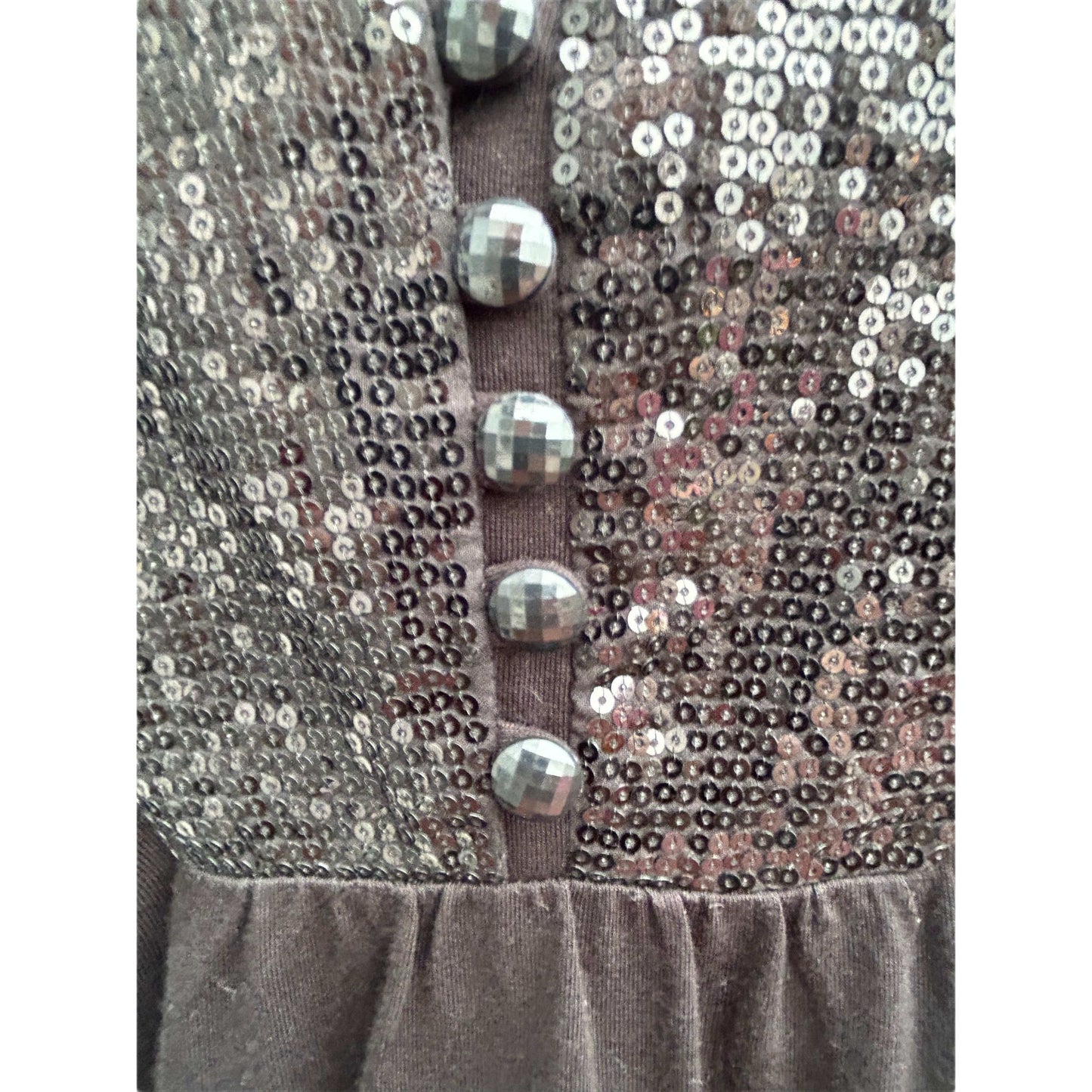 H&M Shirt Damen Gr L Schwarz Baumwolle Pailetten Kurzarm Elegant Party
