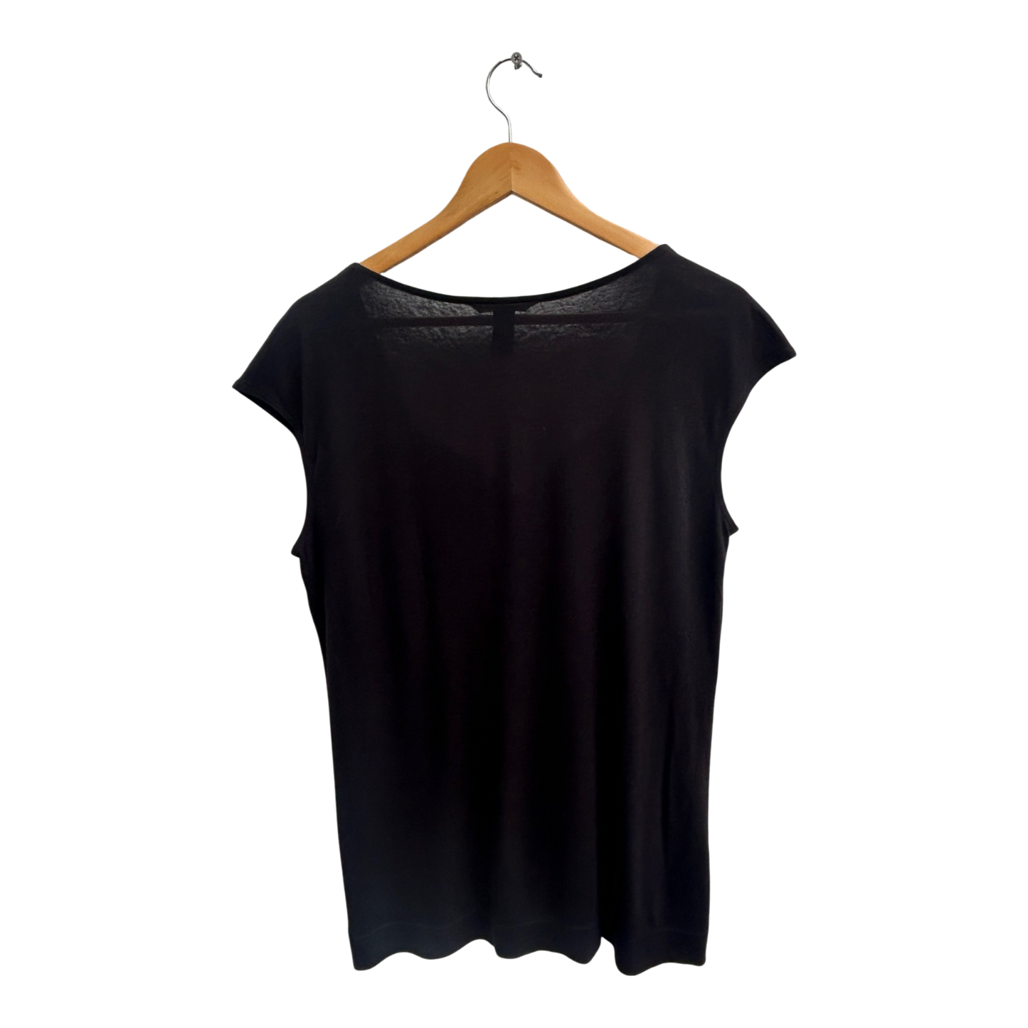 H&M Shirt Damen Gr L Schwarz Baumwolle Pailetten Kurzarm Elegant Party