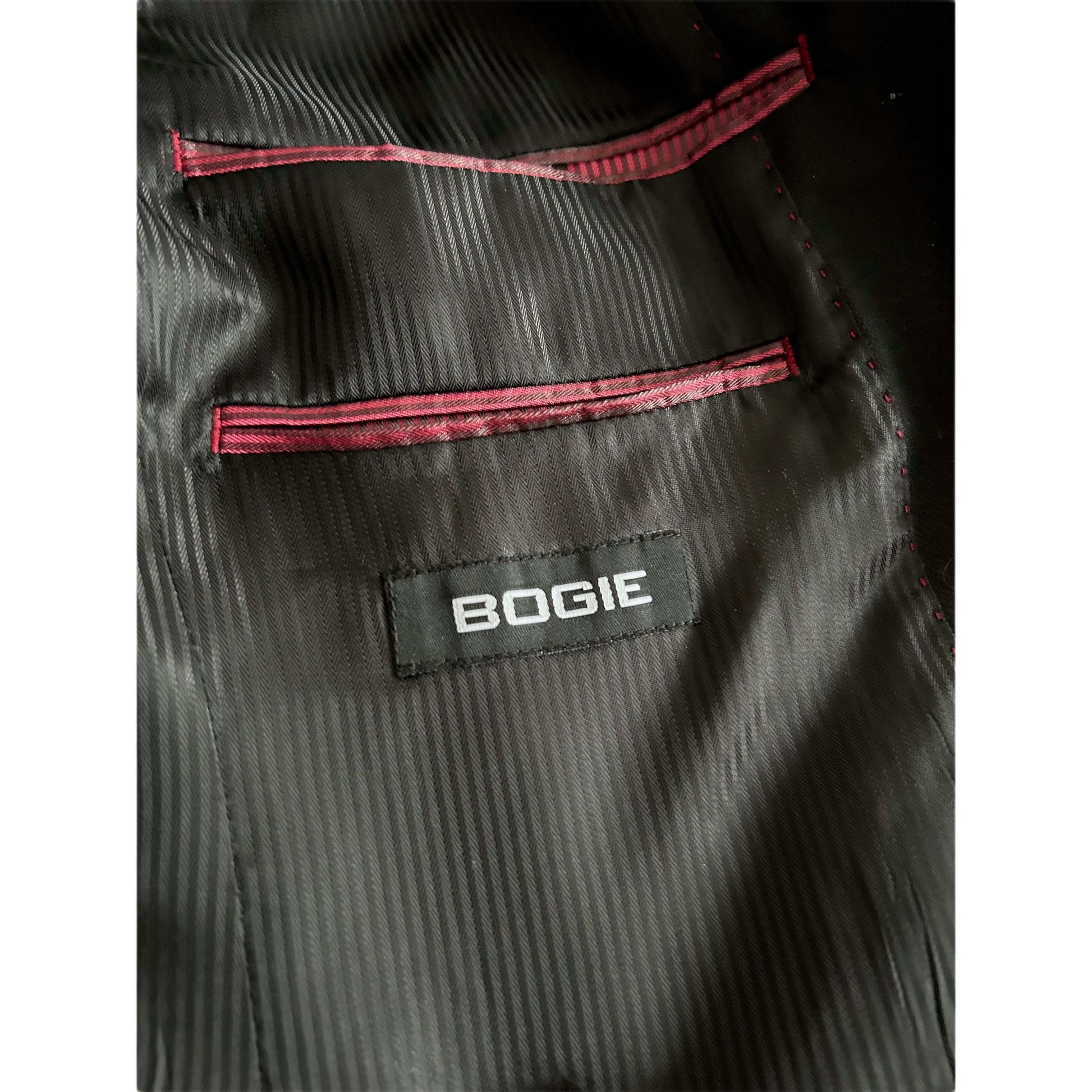 BOGIE Sakko Herren Gr 48 Schwarz Blazer Elegant Business Klassisch Modern