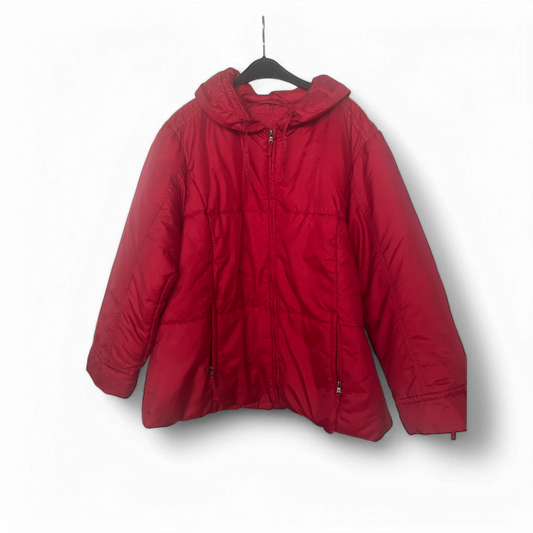 Gina Laura Jacke Damen Rot XL XXL Steppjacke Steppoptik Winter Elegant Warm