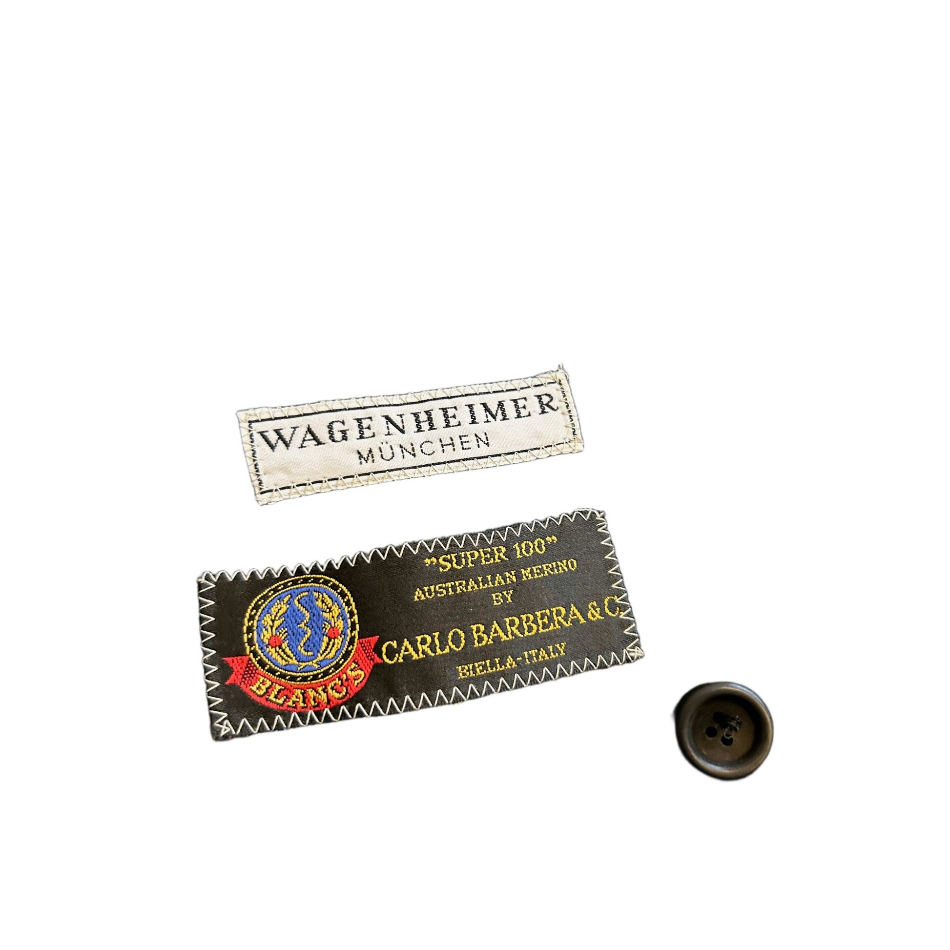 Wagenheimer Sakko Herren Gr 50 Schwarz Zweireiher Vintage Schurwolle Elegant