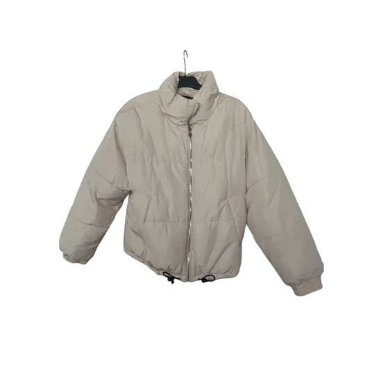 Pull and Bear Jacke Damen Gr S Beige Kurz Steppjacke Modern Leicht Trendy