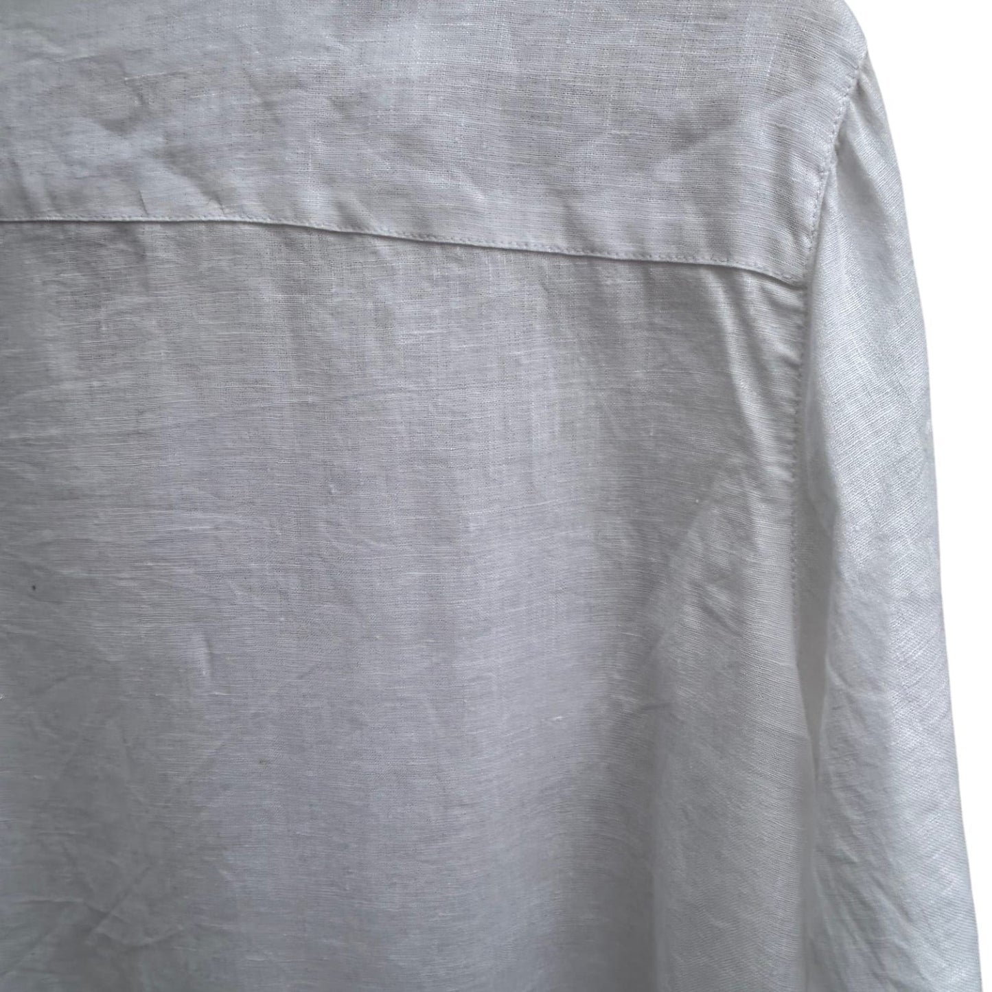 Brax Bluse Damen Gr 42 Weiß 100% Leinen Langarm Sommer Hemdbluse Elegant Klassisch