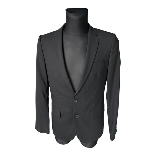 Hugo Boss Sakko Herren Gr 48 Schwarz Schurwolle Slim Fit Elegant Business