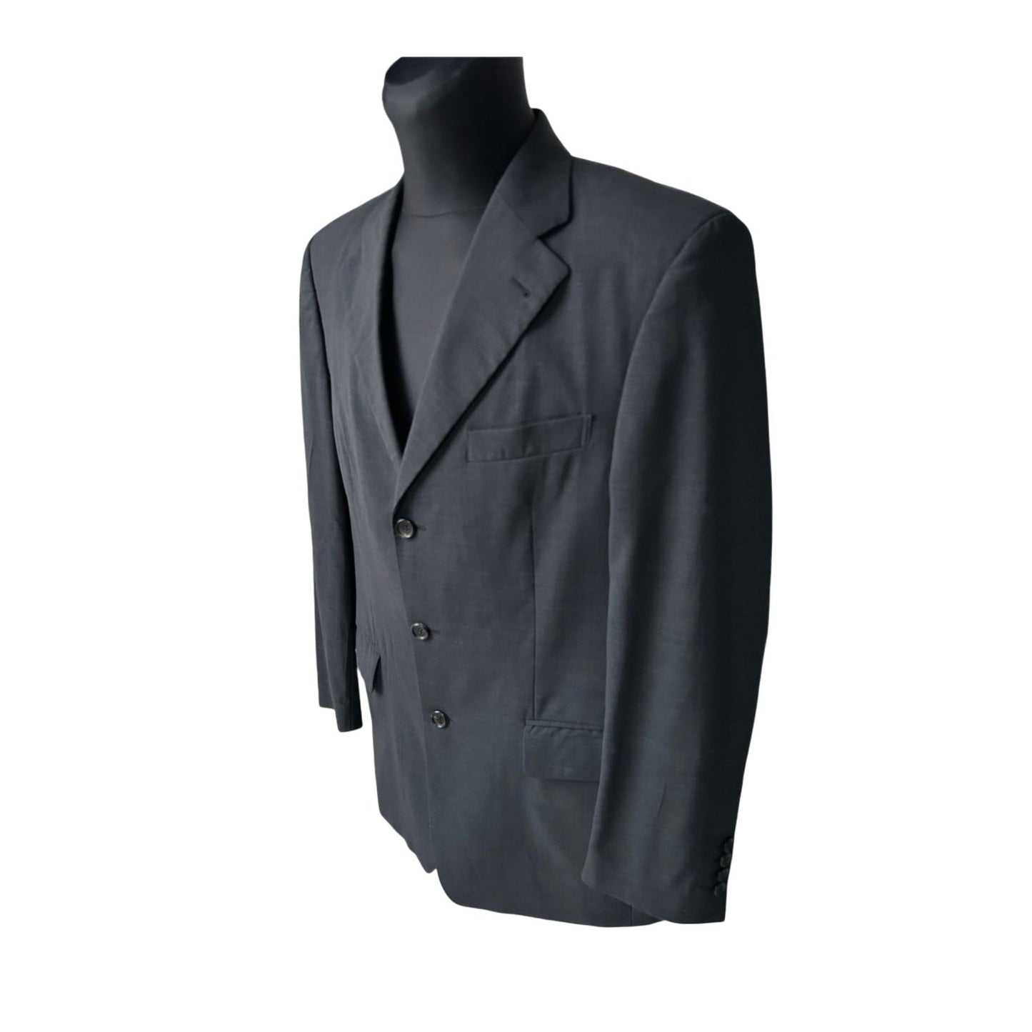Windsor Sakko Herren Gr 50 Anthrazit Schurwolle Zegna Stoff Elegant Klassisch