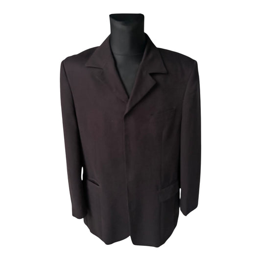 Downstairs Sakko Herren Gr 50 Schwarz Viskose Modern Elegant Klettverschluss