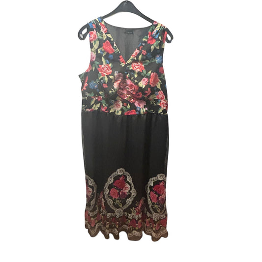 m.i.m Kleid Damen Dress Maxikleid Gr. 48 Floral Spitze Elegant Sommer Boho Look