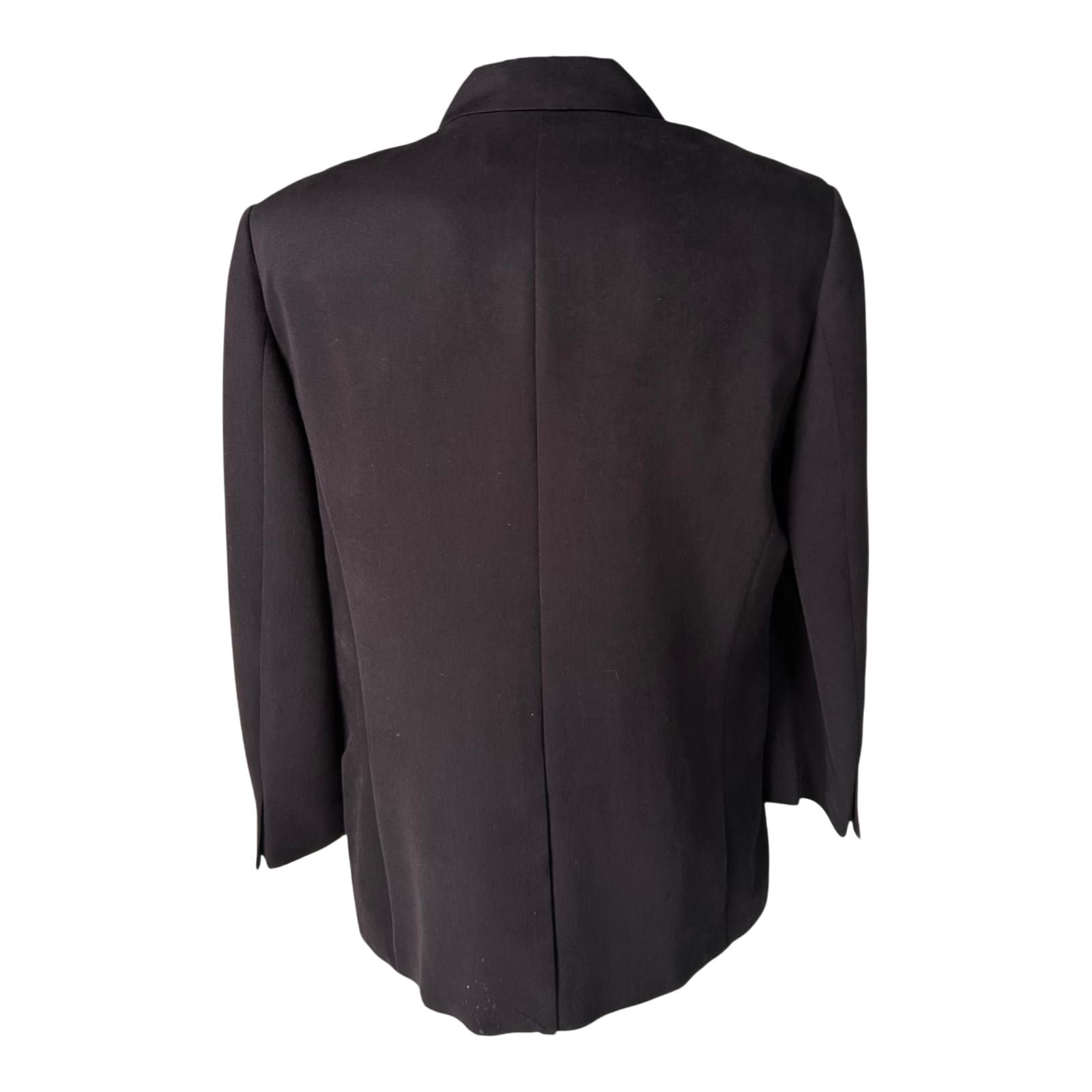 Downstairs Sakko Herren Gr 50 Schwarz Viskose Modern Elegant Klettverschluss