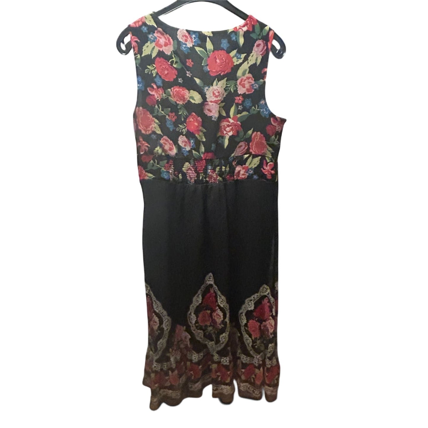 m.i.m Kleid Damen Dress Maxikleid Gr. 48 Floral Spitze Elegant Sommer Boho Look