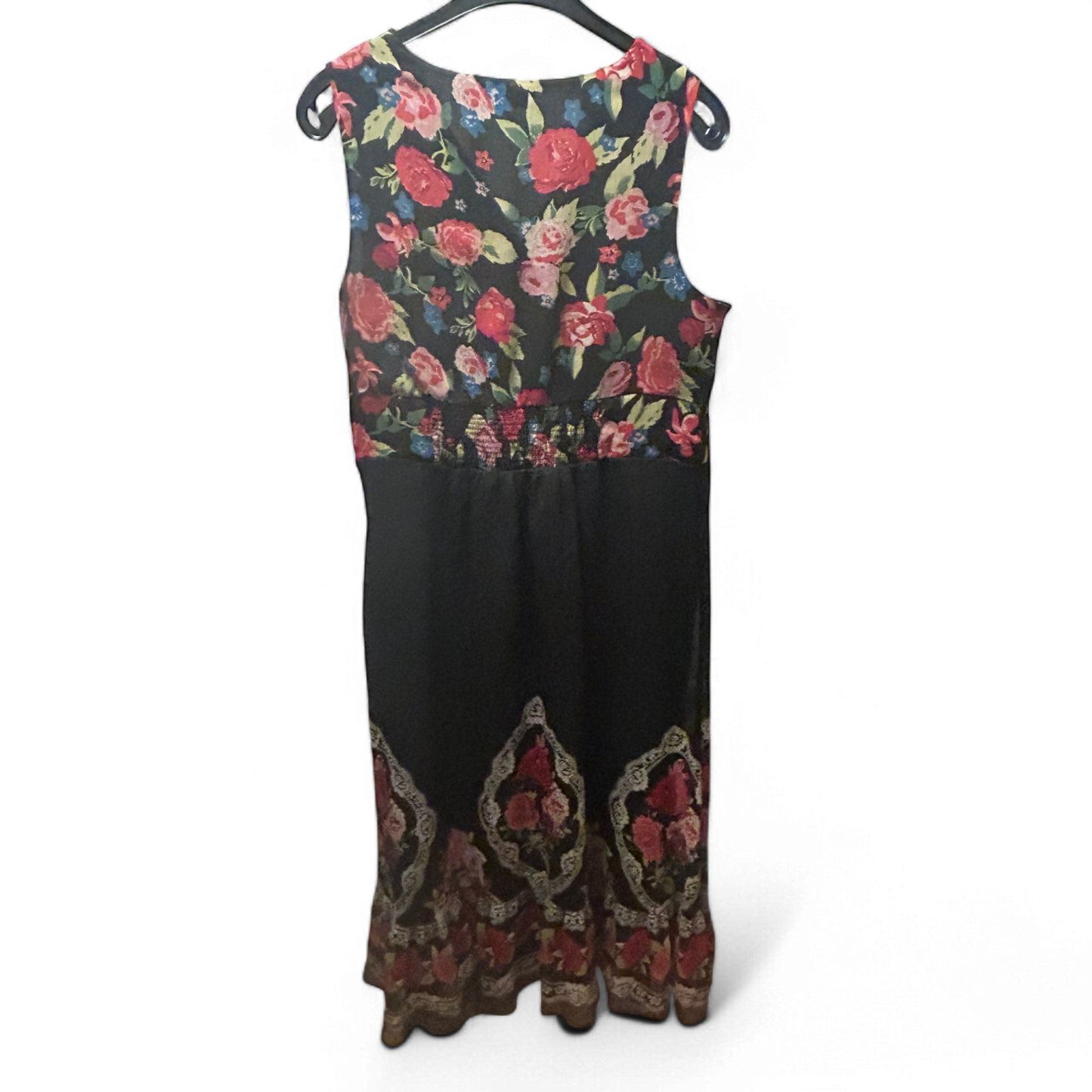 m.i.m Kleid Damen Dress Maxikleid Gr. 48 Floral Spitze Elegant Sommer Boho Look